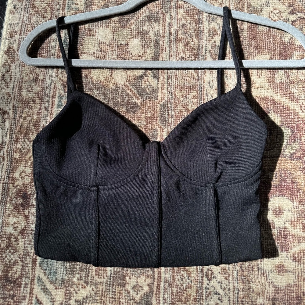 Zara cropped corset bustier top